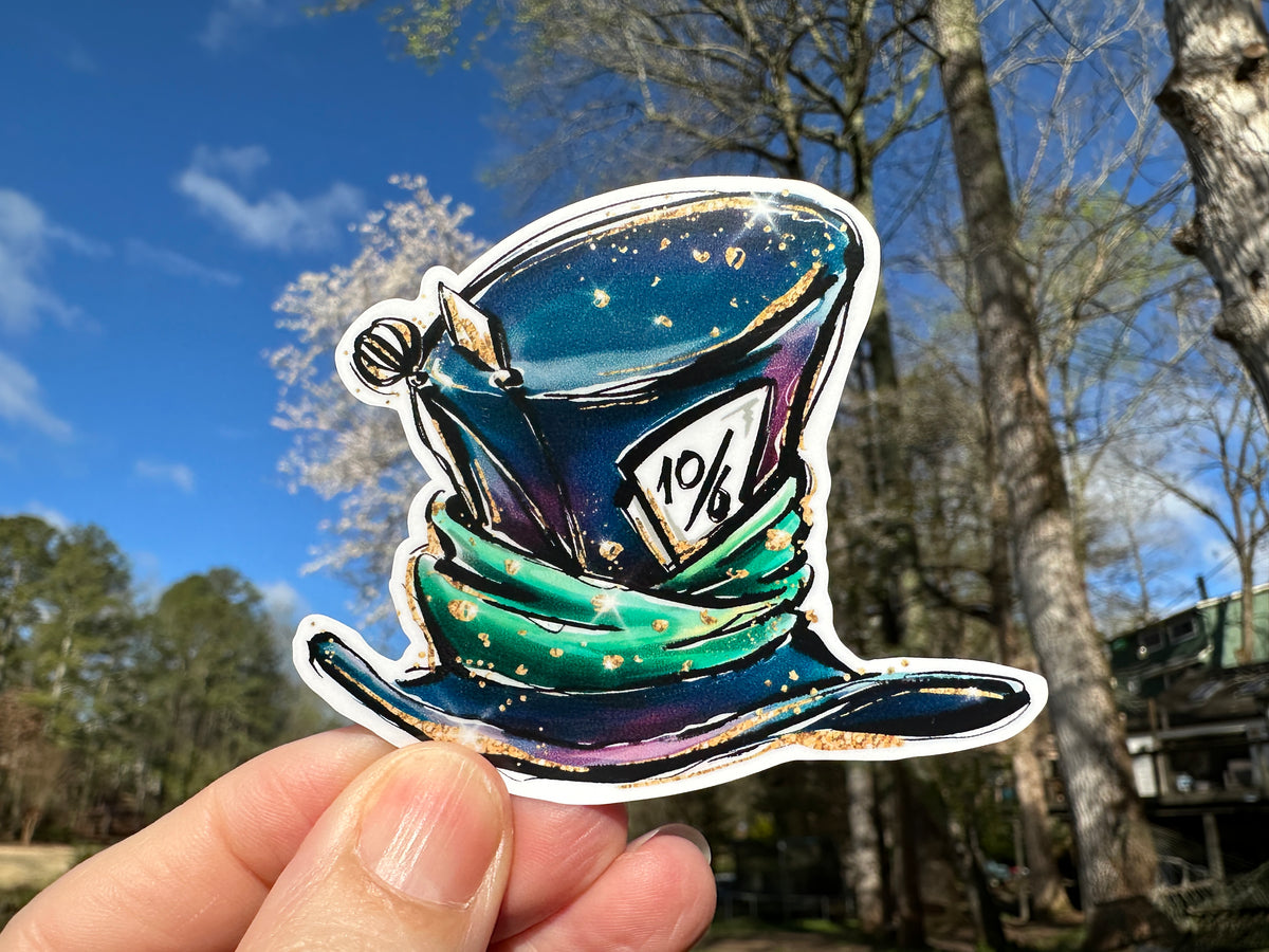 Sticker 21G Alice in Wonderland Mad Hatter Hat – MY VINYL CUT