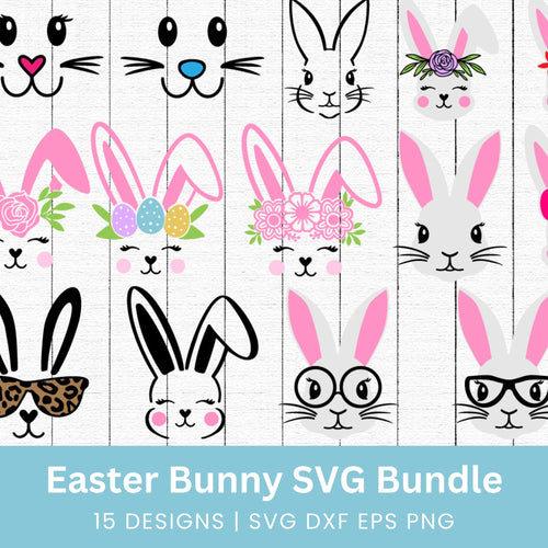Easter Bunny Face SVG Bundle