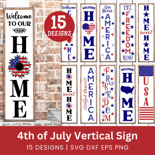 4th of July Porch Sign SVG Bundle