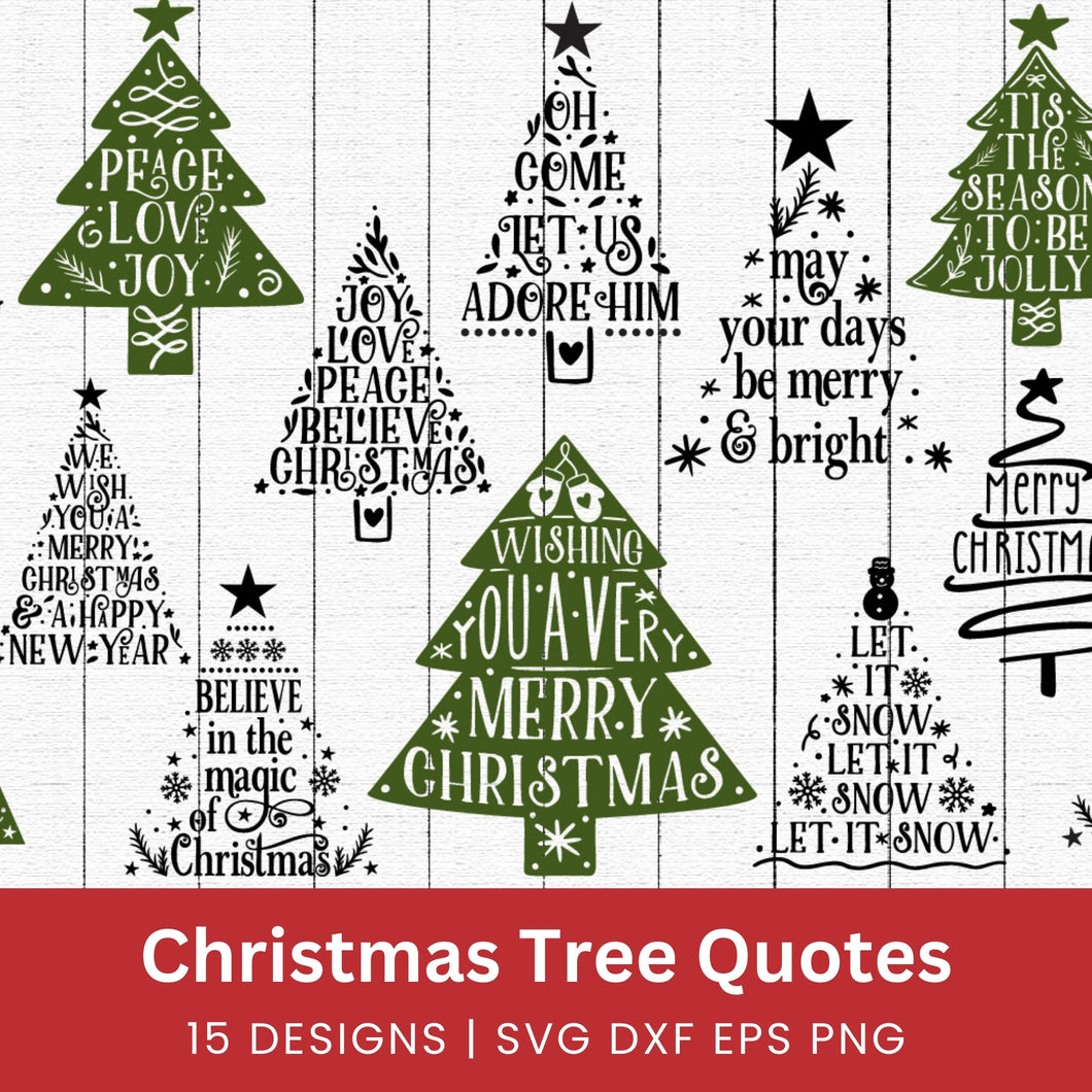 Christmas Tree Quote SVG Bundle
