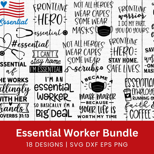 Essential Worker SVG Bundle