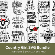 Load image into Gallery viewer, Country Girl SVG Bundle