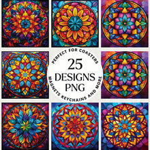 Load image into Gallery viewer, Stained Glass Mandala Sublimation Bundle
