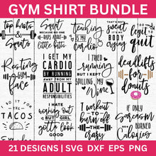Load image into Gallery viewer, Gym Shirt SVG Bundle
