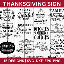 Load image into Gallery viewer, Thanksgiving Sign SVG Bundle