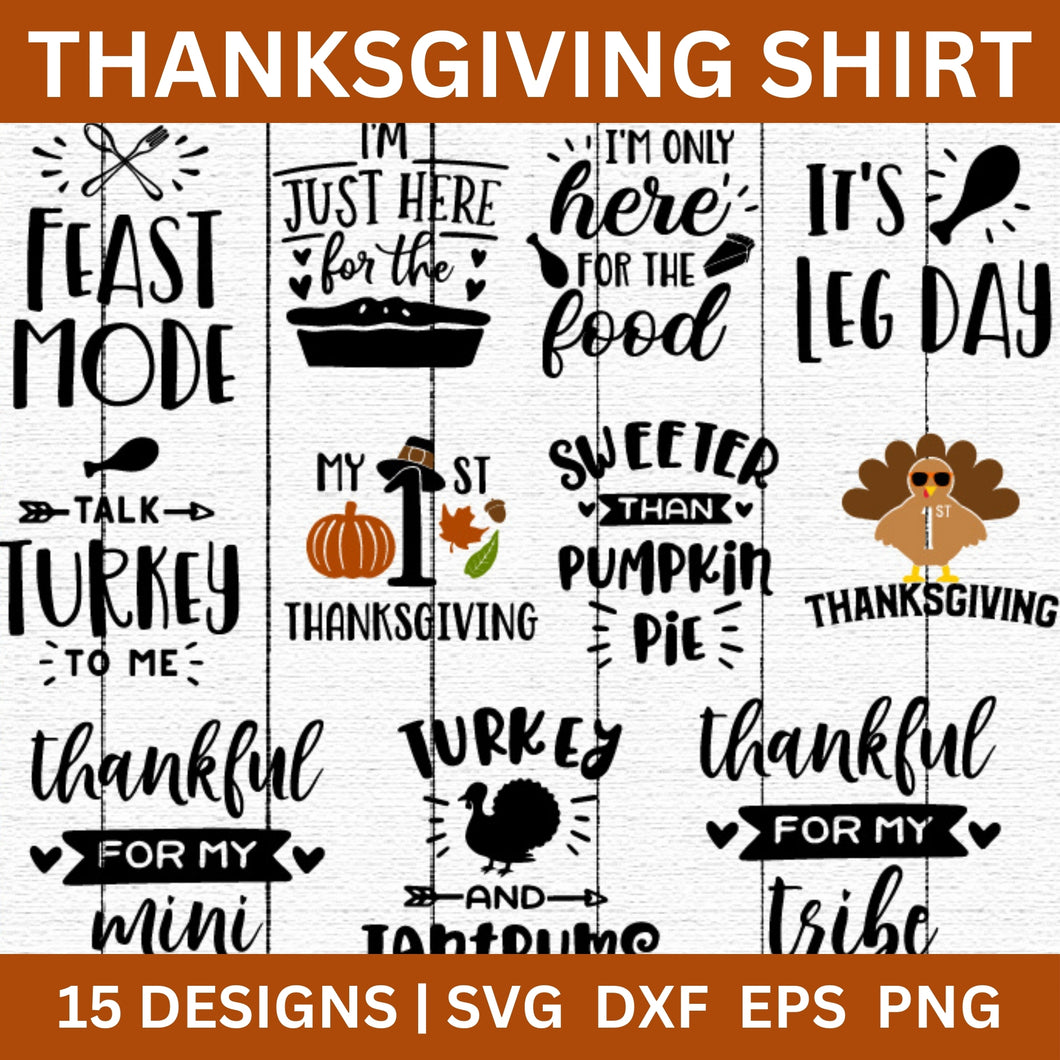Thanksgiving Shirt SVG Bundle