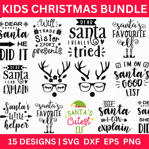 Kids Christmas SVG Bundle