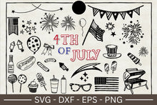 Load image into Gallery viewer, 4th of July Illustration SVG Bundle