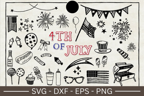 4th of July Illustration SVG Bundle