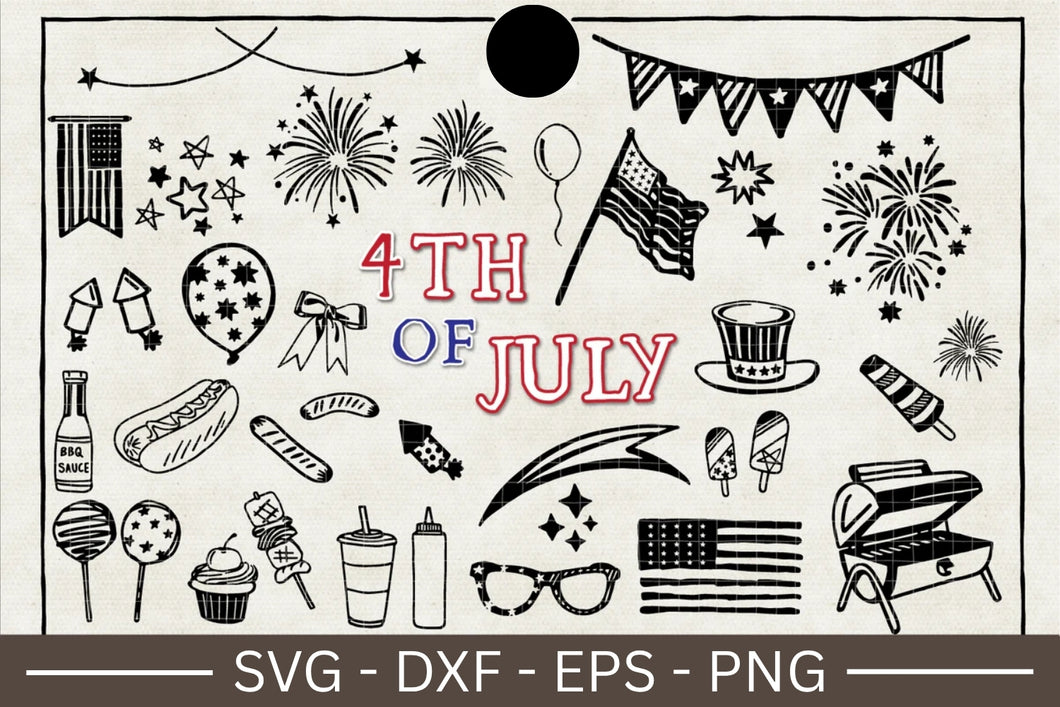 4th of July Illustration SVG Bundle
