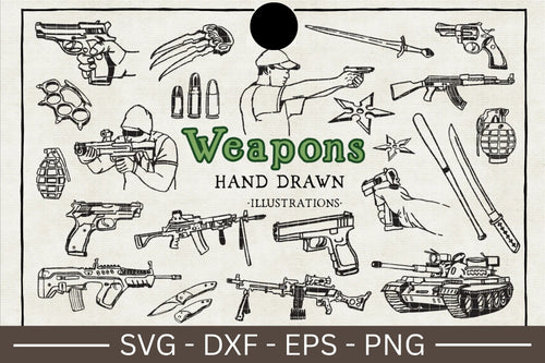 Weapons Illustration SVG Bundle