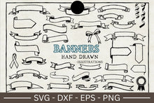 Load image into Gallery viewer, Banners Illustration SVG Bundle