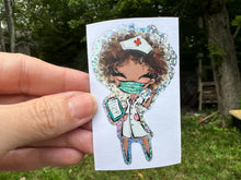 Load image into Gallery viewer, Sticker | 22L | Nurse | Waterproof Vinyl Sticker | White | Clear | Permanent | Removable | Window Cling | Glitter | Holographic