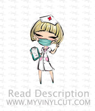 Load image into Gallery viewer, Sticker | 22N | Nurse | Waterproof Vinyl Sticker | White | Clear | Permanent | Removable | Window Cling | Glitter | Holographic