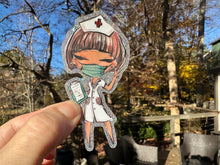 Load image into Gallery viewer, Sticker | 22P | Nurse | Waterproof Vinyl Sticker | White | Clear | Permanent | Removable | Window Cling | Glitter | Holographic