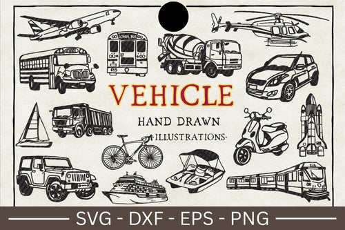 Vehicle Illustration SVG Bundle