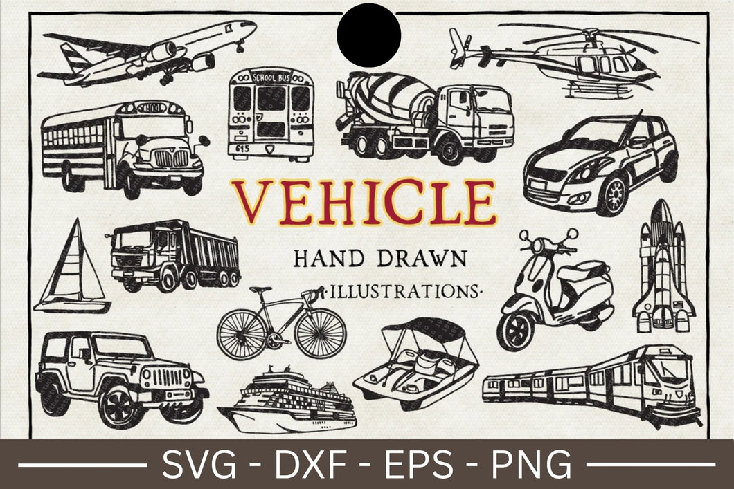 Vehicle Illustration SVG Bundle