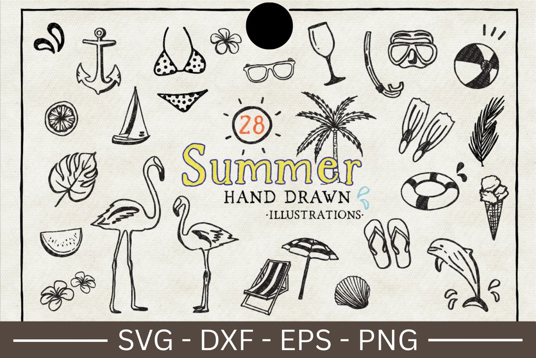 Summer Illustration SVG Bundle