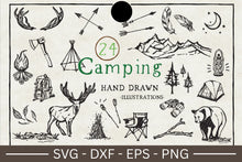 Load image into Gallery viewer, Camping Illustration SVG Bundle