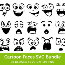 Load image into Gallery viewer, Cartoon Faces SVG Bundle