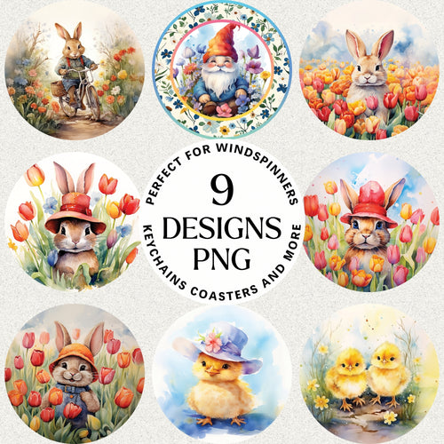 Easter Round Sublimation Bundle Digital Download