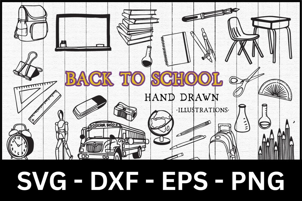 Back to School Illustration SVG Bundle