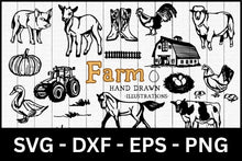 Load image into Gallery viewer, Farm Illustration SVG Bundle