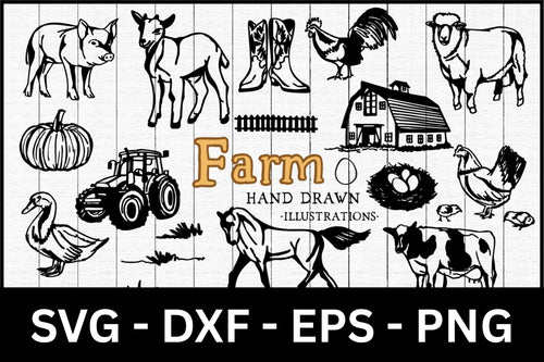 Farm Illustration SVG Bundle