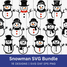 Load image into Gallery viewer, Snowman SVG Bundle
