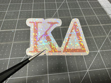 Load image into Gallery viewer, Kappa Delta KD Sorority Stickers with Holographic Effects 18 Stickers