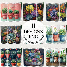 Load image into Gallery viewer, Succulent 20 oz Tumbler Bundle Digital Download