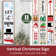 Load image into Gallery viewer, Christmas Vertical Porch Sign SVG Bundle