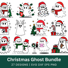 Load image into Gallery viewer, Cute Ghost Christmas SVG Bundle