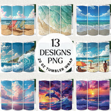 Load image into Gallery viewer, Beach 20 oz Tumbler Bundle Digital Download
