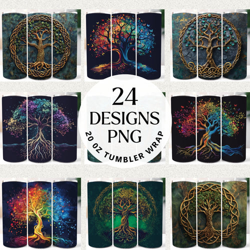Tree of Life 20 oz Tumbler Bundle Digital Download