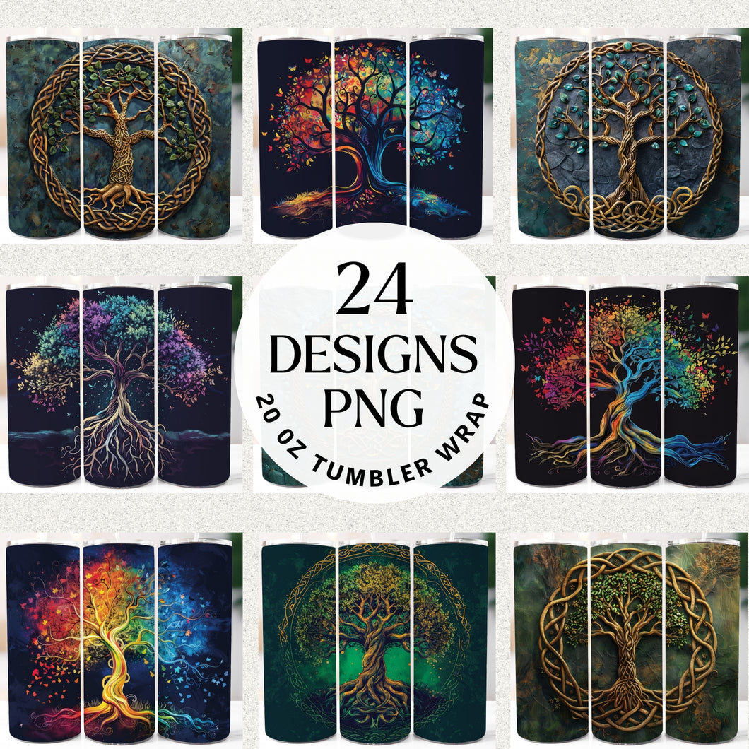 Tree of Life 20 oz Tumbler Bundle Digital Download