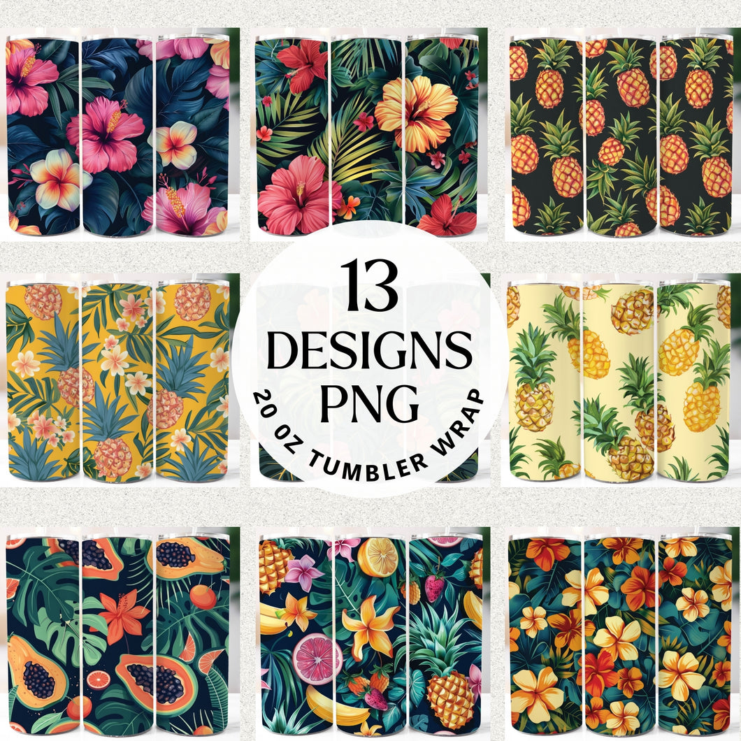Tropical 20 oz Tumbler Bundle Digital Download