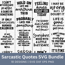 Load image into Gallery viewer, Sarcastic Quotes SVG Bundle