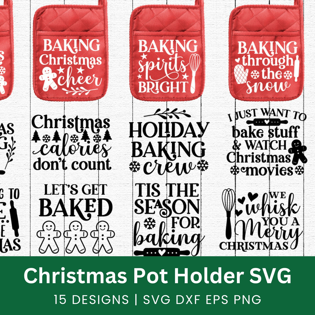 Christmas Pot Holder SVG Bundle