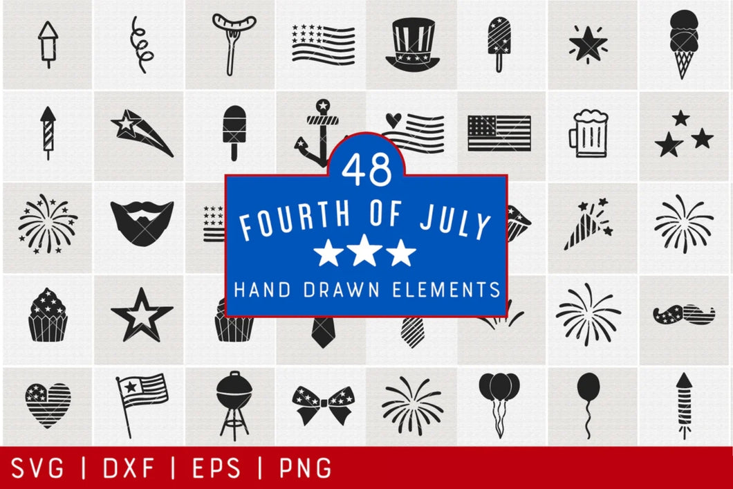 4th of July Illustration SVG Bundle