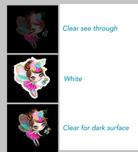 Load image into Gallery viewer, Sticker | 32M | Russian Nesting Doll | Waterproof Vinyl Sticker | White | Clear | Permanent | Removable | Window Cling | Glitter | Holographic