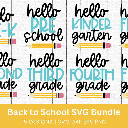 Back to School Shirt Designs SVG Bundle