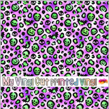 Load image into Gallery viewer, Printed Vinyl &amp; HTV Strange Halloween A Patterns 12 x 12 inch sheet