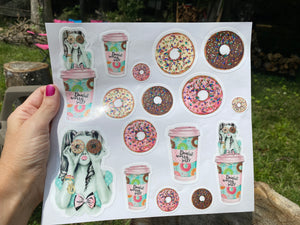 Sticker Sheet DONUT WORRY Half Sheet