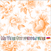 Load image into Gallery viewer, Printed Vinyl &amp; HTV Orange Toile G Patterns 12 x 12 inch sheet