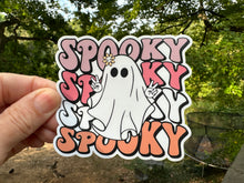 Load image into Gallery viewer, Sticker | 74P | Spooky Ghost | Waterproof Vinyl Sticker | White | Clear | Permanent | Removable | Window Cling | Glitter | Holographic