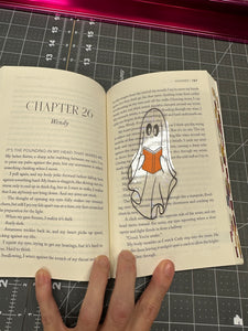 Clear Bookmark or Sticker Reading Ghost