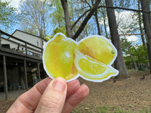 Load image into Gallery viewer, Sticker | 83 | LEMONS | Waterproof Vinyl Sticker | White | Clear | Permanent | Removable | Window Cling | Glitter | Holographic