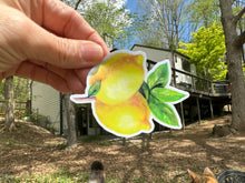 Load image into Gallery viewer, Sticker | 83 | LEMONS | Waterproof Vinyl Sticker | White | Clear | Permanent | Removable | Window Cling | Glitter | Holographic