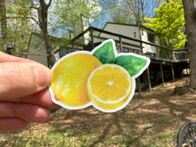 Load image into Gallery viewer, Sticker | 83 | LEMONS | Waterproof Vinyl Sticker | White | Clear | Permanent | Removable | Window Cling | Glitter | Holographic